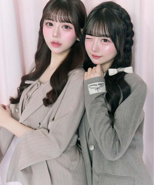 OLIVE des OLIVE（オリーブデオリーブ）の「【Belle Charme】Sleeve Slit Short Tailored Jacket（テーラードジャケット・レディース・グレイッシュベージュ/ブラック系その他/ベージュ系その他・FREE）」の8枚目の写真