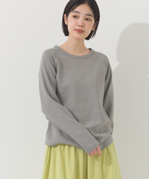 OMNES(オムネス)の「ジャガードラグラン長袖Tシャツ(Tシャツ/カットソー・レディース・イエロー/ホワイト/ブラック/グレー・MEDIUM/LARGE/X-LARGE)」の4枚目の写真