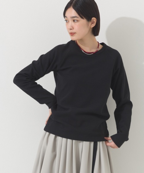 OMNES(オムネス)の「ジャガードラグラン長袖Tシャツ(Tシャツ/カットソー・レディース・イエロー/ホワイト/ブラック/グレー・MEDIUM/LARGE/X-LARGE)」の3枚目の写真