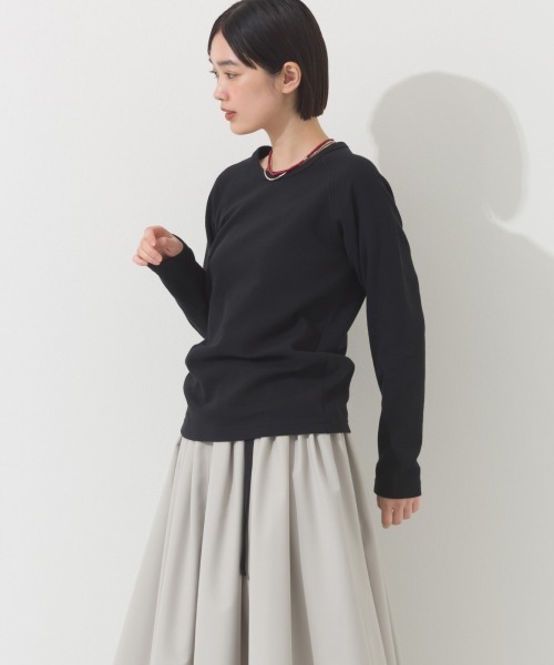 OMNES(オムネス)の「ジャガードラグラン長袖Tシャツ(Tシャツ/カットソー・レディース・イエロー/ホワイト/ブラック/グレー・MEDIUM/LARGE/X-LARGE)」の11枚目の写真