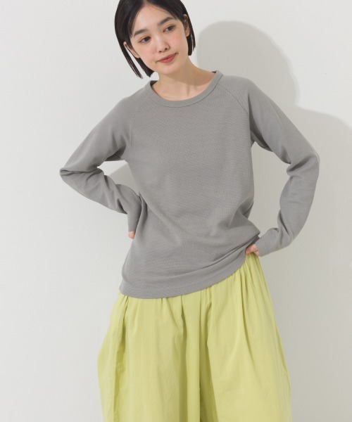 OMNES(オムネス)の「ジャガードラグラン長袖Tシャツ(Tシャツ/カットソー・レディース・イエロー/ホワイト/ブラック/グレー・MEDIUM/LARGE/X-LARGE)」の15枚目の写真