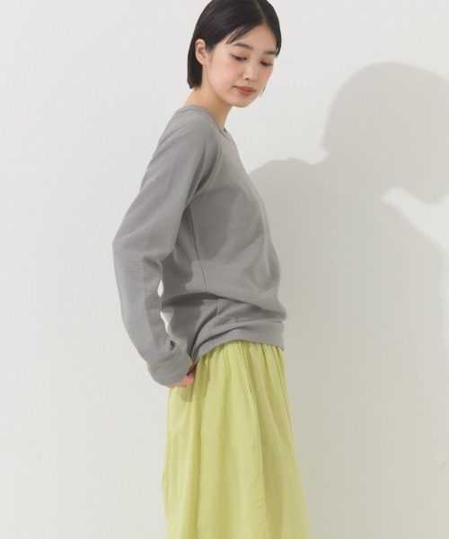OMNES(オムネス)の「ジャガードラグラン長袖Tシャツ(Tシャツ/カットソー・レディース・イエロー/ホワイト/ブラック/グレー・MEDIUM/LARGE/X-LARGE)」の16枚目の写真