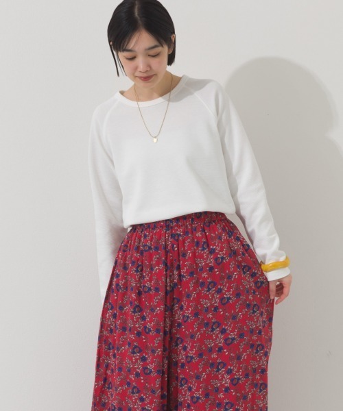 OMNES(オムネス)の「ジャガードラグラン長袖Tシャツ(Tシャツ/カットソー・レディース・イエロー/ホワイト/ブラック/グレー・MEDIUM/LARGE/X-LARGE)」の5枚目の写真