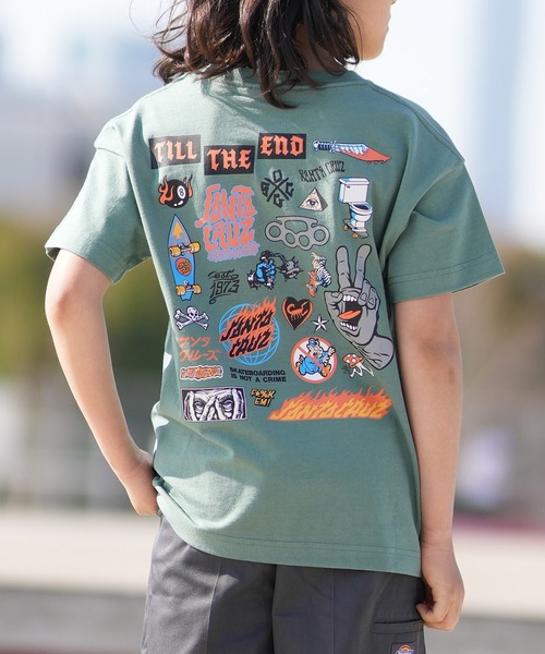 SANTA CRUZ(サンタクルーズ)の「SANTACRUZ/サンタクルーズ 26MS606-42 キッズ Tシャツ(Tシャツ/カットソー・キッズ・ブラック/ライトグリーン/ホワイト・100cm/110cm/120cm/130cm/140cm/150cm/160cm)」の3枚目の写真