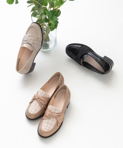 JELLY BEANS(ジェリービーンズ)の「ターバンリボンヒールローファーパンプス(204-61158)JELLY BEANS(ジェリービーンズ)(パンプス・レディース・ブラック/ライトベージュ/ダークベージュ・22.5/23/23.5/24/24.5)」の20枚目の写真