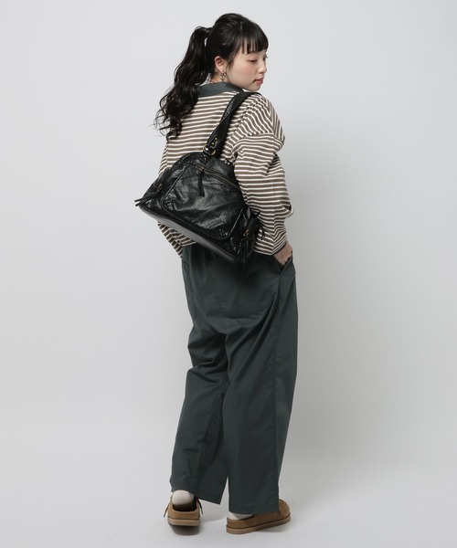 niko and...（ニコアンド）の「Gardenジャンプスーツ（つなぎ/オールインワン・レディース・ベージュ/チャコール・FREE）」の4枚目の写真