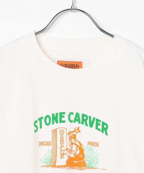 GLOBAL WORK（グローバルワーク）の「UNIVERSAL OVERALL/グラフィックTシャツ/635366（Tシャツ/カットソー・キッズ・ホワイト/オレンジ系その他4・MEDIUM/LARGE/SMALL）」の4枚目の写真