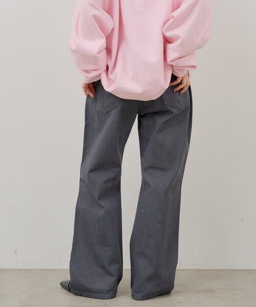 WHIMSIC（ウィムジック）の「【UNISEX/2サイズ展開/SETUP対応】コットンツイルニータックパンツ（その他パンツ・メンズ・オフホワイト/チャコールグレー・1/2）」の12枚目の写真