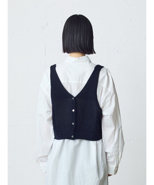 MidiUmi（ミディウミ）の「MidiUmi 2WAYニードルワークベスト（ベスト・レディース・ネイビー/ブラック・FREE）」の8枚目の写真
