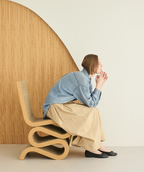 LA MARINE FRANCAISE（マリン フランセーズ）の「タックプリーツスカート（スカート・レディース・ネイビー/ベージュ/オフホワイト・36）」の11枚目の写真