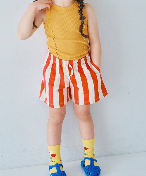 p.premier(ピードットプルミエ)の「バリエーションミニ裏毛ハーフパンツ(その他パンツ・キッズ・グレー/その他11/イエロー/ブラウン/グリーン/ピンク/レッド・80/90/100/110/120/130/140)」の6枚目の写真