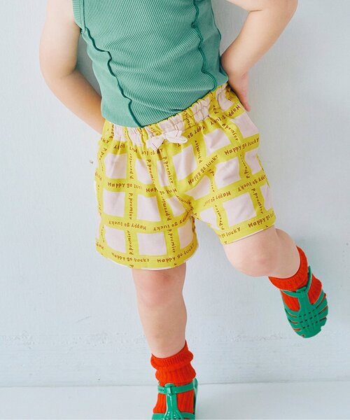 p.premier(ピードットプルミエ)の「バリエーションミニ裏毛ハーフパンツ(その他パンツ・キッズ・グレー/その他11/イエロー/ブラウン/グリーン/ピンク/レッド・80/90/100/110/120/130/140)」の4枚目の写真
