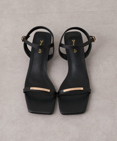 Omekashi（オメカシ）の「プレートヒールサンダル（サンダル・レディース・ブラック/ブラウン・SMALL/LARGE/MEDIUM）」の6枚目の写真