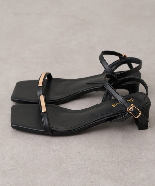 Omekashi（オメカシ）の「プレートヒールサンダル（サンダル・レディース・ブラック/ブラウン・SMALL/LARGE/MEDIUM）」の7枚目の写真