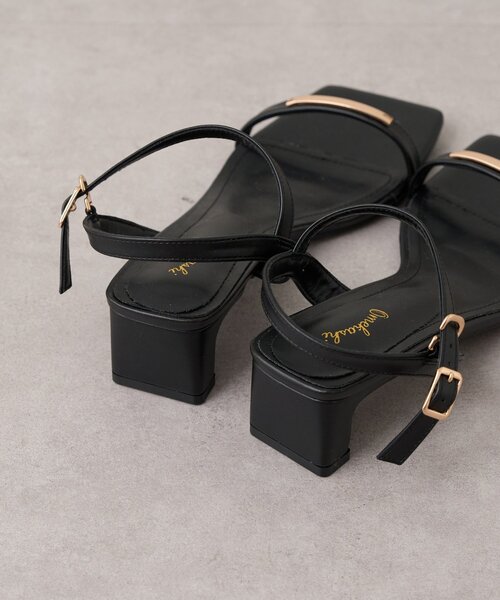 Omekashi（オメカシ）の「プレートヒールサンダル（サンダル・レディース・ブラック/ブラウン・SMALL/LARGE/MEDIUM）」の8枚目の写真