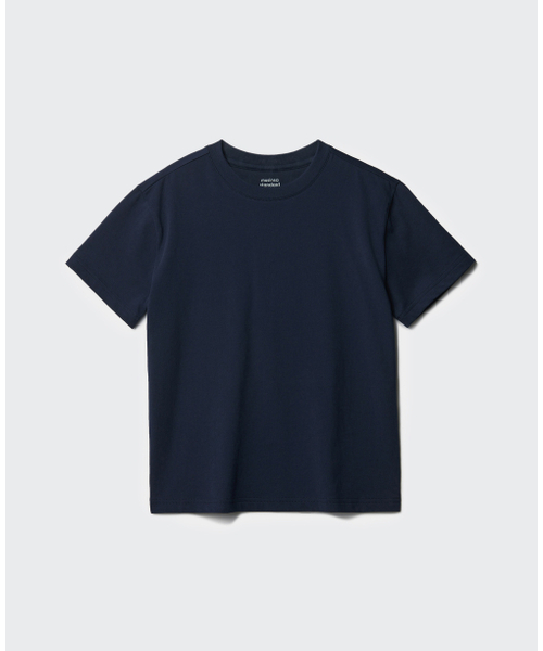 MUSINSA STANDARD KIDS（ムシンサスタンダードキッズ）の「リラックスドクルーネックTシャツ[ネイビー]（Tシャツ/カットソー・レディース・その他・100/110/120/130/140/150/160）」の3枚目の写真