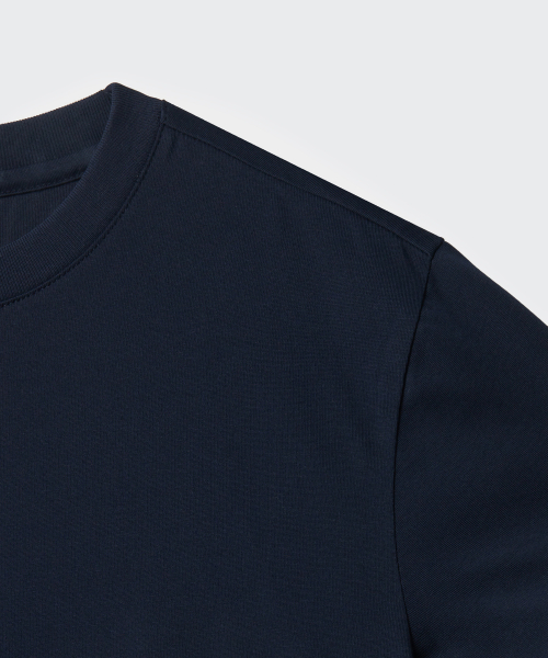 MUSINSA STANDARD KIDS（ムシンサスタンダードキッズ）の「リラックスドクルーネックTシャツ[ネイビー]（Tシャツ/カットソー・レディース・その他・100/110/120/130/140/150/160）」の7枚目の写真