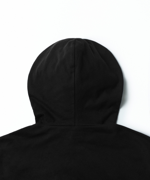 MUSINSA STANDARD KIDS（ムシンサスタンダードキッズ）の「オーバーサイズフードレイヤード長袖Tシャツ[ブラック/ダークグレー]（パーカー・レディース・その他・100/110/120/130/140/150/160）」の5枚目の写真