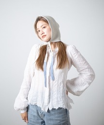 RACAL（ラカル）の「Linen Touch Cotton Knit Summer Hoodie / 擬麻コットンニットサマーフーディー（ニットキャップ/ビーニー・レディース）」