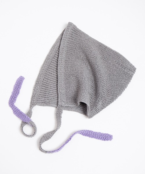 RACAL（ラカル）の「Linen Touch Cotton Knit Summer Hoodie / 擬麻コットンニットサマーフーディー（ニットキャップ/ビーニー・レディース・アイボリー/ブラック/グレー/ブルー・FREE）」の10枚目の写真