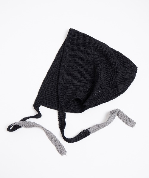 RACAL（ラカル）の「Linen Touch Cotton Knit Summer Hoodie / 擬麻コットンニットサマーフーディー（ニットキャップ/ビーニー・レディース・アイボリー/ブラック/グレー/ブルー・FREE）」の11枚目の写真