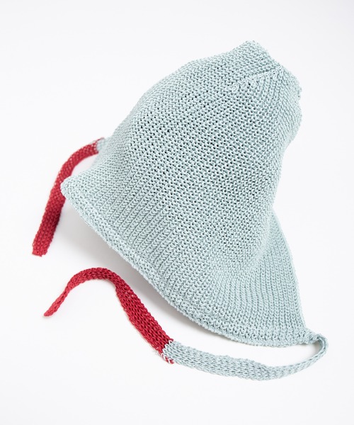 RACAL（ラカル）の「Linen Touch Cotton Knit Summer Hoodie / 擬麻コットンニットサマーフーディー（ニットキャップ/ビーニー・レディース・アイボリー/ブラック/グレー/ブルー・FREE）」の14枚目の写真