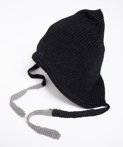 RACAL（ラカル）の「Linen Touch Cotton Knit Summer Hoodie / 擬麻コットンニットサマーフーディー（ニットキャップ/ビーニー・レディース・アイボリー/ブラック/グレー/ブルー・FREE）」の16枚目の写真