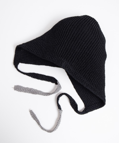 RACAL（ラカル）の「Linen Touch Cotton Knit Summer Hoodie / 擬麻コットンニットサマーフーディー（ニットキャップ/ビーニー・レディース・アイボリー/ブラック/グレー/ブルー・FREE）」の17枚目の写真