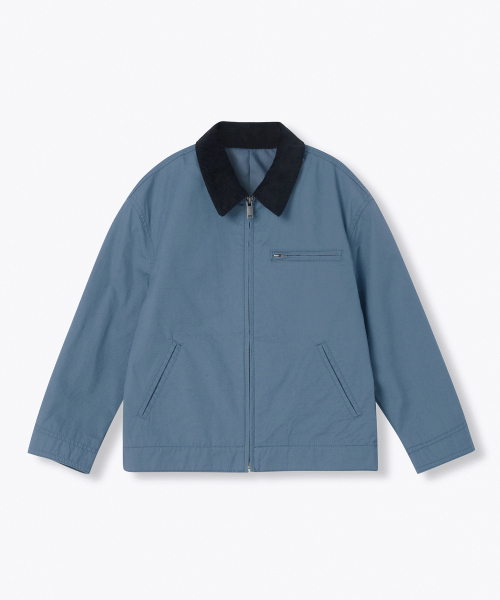 MUSINSA STANDARD KIDS（ムシンサスタンダードキッズ）の「コットンワークジャケット [グレイッシュブルー]（ブルゾン・レディース・その他・100/110/120/130/140/150/160）」の2枚目の写真