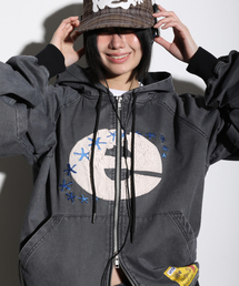 GLACK（グラック）の「GJ110 クラックエクスプローラー ワーク フードパーカー (チャコールグレー)（パーカー）」