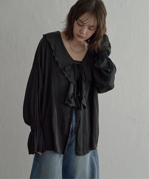 notch.(ノッチ)の「フリルシャツ(シャツ/ブラウス・レディース・ブルー/ブラック/オフホワイト・M)」の19枚目の写真