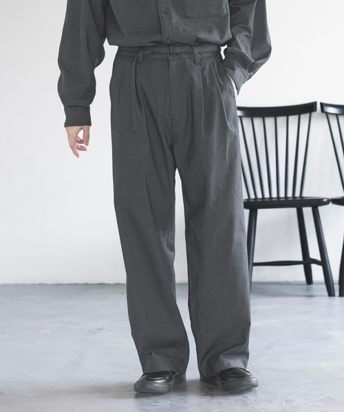 GLOBAL WORK(グローバルワーク)の「クリーンデニム/ワイドパンツ/CLEAN MODE/645401(デニムパンツ・メンズ・ブルー/ダークブルー・SMALL/MEDIUM/LARGE)」の2枚目の写真