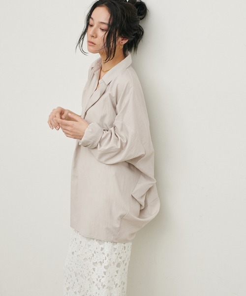 LARUTA(ラルータ)の「【LARUTA】スキッパー長袖シャツ(シャツ/ブラウス・レディース・ピンク/オフホワイト/グレイッシュベージュ/その他2/その他1/イエロー・FREE)」の14枚目の写真