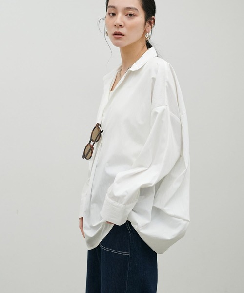 LARUTA(ラルータ)の「【LARUTA】スキッパー長袖シャツ(シャツ/ブラウス・レディース・ピンク/オフホワイト/グレイッシュベージュ/その他2/その他1/イエロー・FREE)」の10枚目の写真