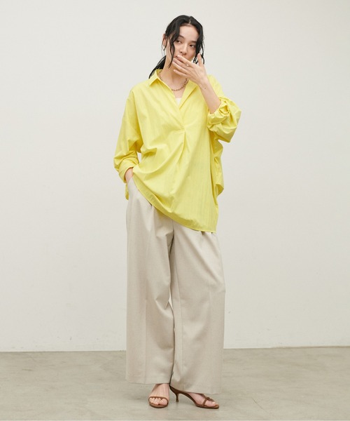 LARUTA(ラルータ)の「【LARUTA】スキッパー長袖シャツ(シャツ/ブラウス・レディース・ピンク/オフホワイト/グレイッシュベージュ/その他2/その他1/イエロー・FREE)」の19枚目の写真