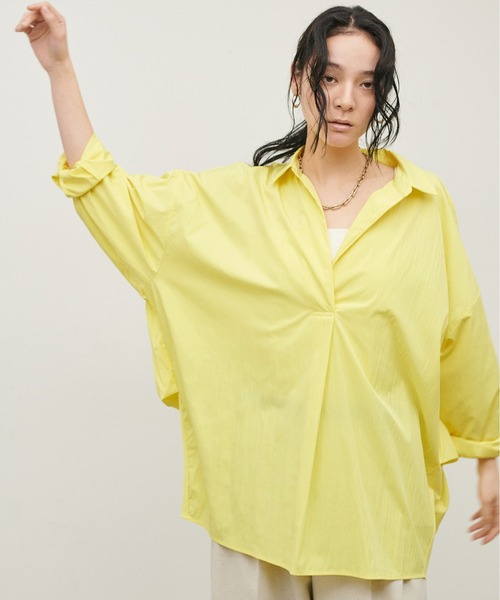 LARUTA(ラルータ)の「【LARUTA】スキッパー長袖シャツ(シャツ/ブラウス・レディース・ピンク/オフホワイト/グレイッシュベージュ/その他2/その他1/イエロー・FREE)」の16枚目の写真