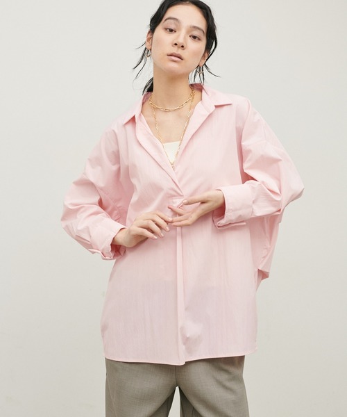 LARUTA(ラルータ)の「【LARUTA】スキッパー長袖シャツ(シャツ/ブラウス・レディース・ピンク/オフホワイト/グレイッシュベージュ/その他2/その他1/イエロー・FREE)」の21枚目の写真
