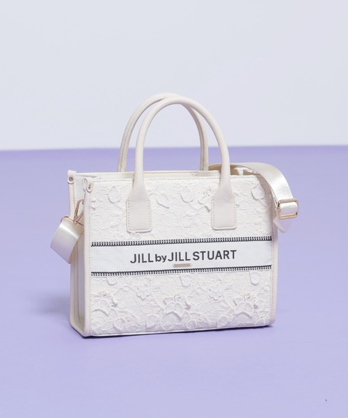 JILL by JILL STUART（ジルバイジルスチュアート）の「レースバンドオブトート（トートバッグ・レディース・グレー/ベージュ/ホワイト・FREE）」の2枚目の写真