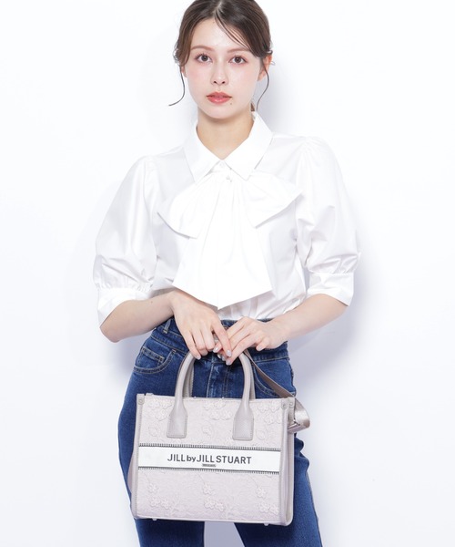 JILL by JILL STUART（ジルバイジルスチュアート）の「レースバンドオブトート（トートバッグ・レディース・グレー/ベージュ/ホワイト・FREE）」の12枚目の写真