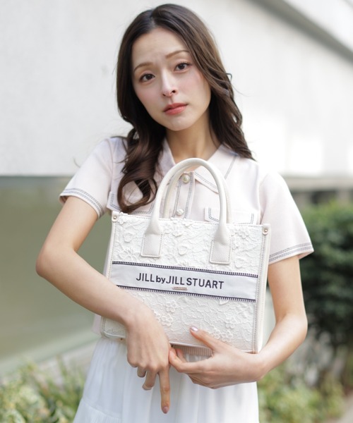 JILL by JILL STUART（ジルバイジルスチュアート）の「レースバンドオブトート（トートバッグ・レディース・グレー/ベージュ/ホワイト・FREE）」の9枚目の写真