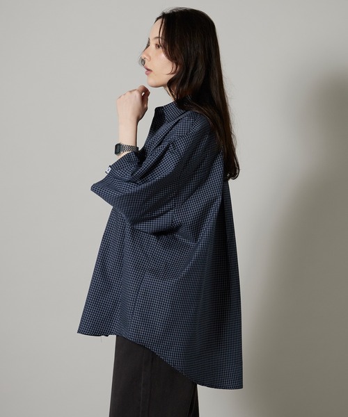 OK YESTERDAY（オッケーイエスタデイ）の「OK YESTERDAY / オーケー イエスタデイ ショートスリーブ スタンダードシャツ / SHORT-SLEEVE STANDARD SHIRT 2026年 夏 夏服（シャツ/ブラウス・レディース・ホワイト/ブラック/ブルー/ブラック系その他/ネイビー・L/M）」の13枚目の写真