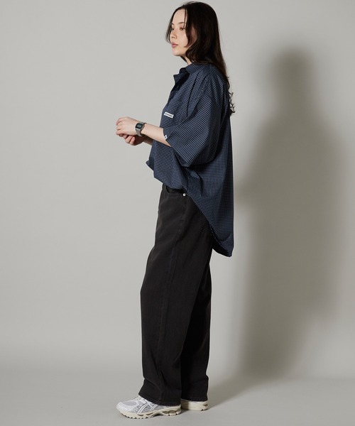 OK YESTERDAY（オッケーイエスタデイ）の「OK YESTERDAY / オーケー イエスタデイ ショートスリーブ スタンダードシャツ / SHORT-SLEEVE STANDARD SHIRT 2026年 夏 夏服（シャツ/ブラウス・レディース・ホワイト/ブラック/ブルー/ブラック系その他/ネイビー・L/M）」の18枚目の写真