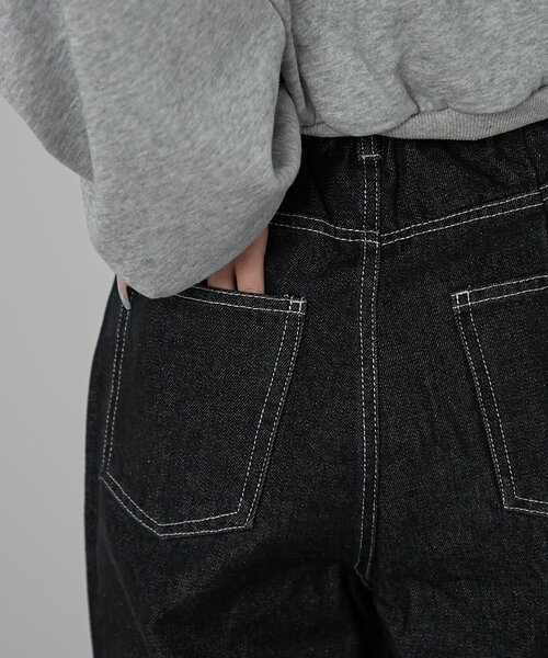 goocy（グーシー）の「【セットアップ対応】デニムアシメパンツ（デニムパンツ・レディース・ブラック/ネイビー・FREE）」の10枚目の写真