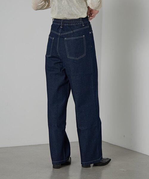 goocy（グーシー）の「【セットアップ対応】デニムアシメパンツ（デニムパンツ・レディース・ブラック/ネイビー・FREE）」の17枚目の写真