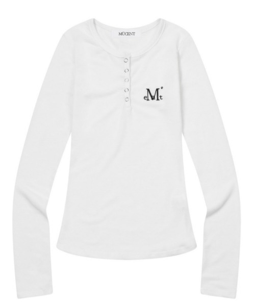 MUCENT(ムセント)の「A'GEM/9 × .kom 『MUCENT/ムセント』 NELLO SNAP BUTTON LONG SLEEVE T/ネロボタンロングスリーブ(Tシャツ/カットソー・レディース・チャコールグレー/グレー/ブラック/ホワイト・FREE)」の17枚目の写真