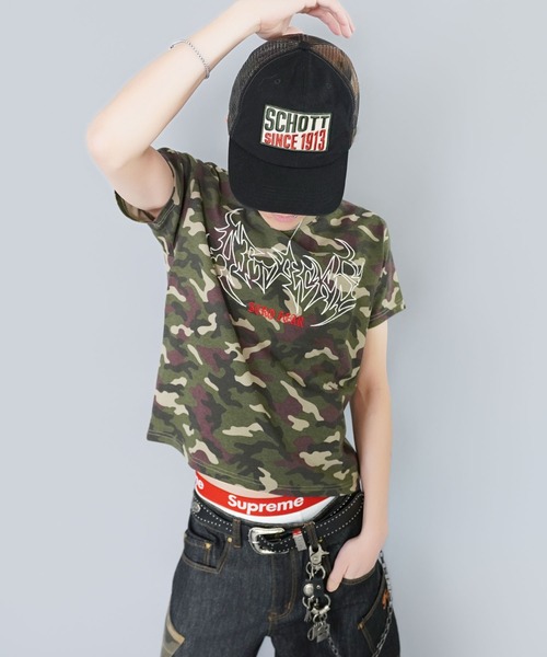 schott（ショット）の「【SCHOTT/ショット】1913ロゴワッペンメッシュキャップ/トラッカーキャップ（キャップ・メンズ・ブラック/ブラウン・ONESIZE）」の3枚目の写真