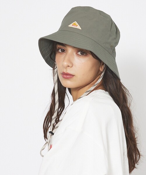 KELTY(ケルティ)の「【KELTY/ケルティー】/ワンポイント 紐付き配色 バケットハット / アドベンチャーハット(ハット・メンズ・ブラック/セージグリーン/チャコールグレー/ベージュ/カーキ/ブラウン・フリー)」の6枚目の写真