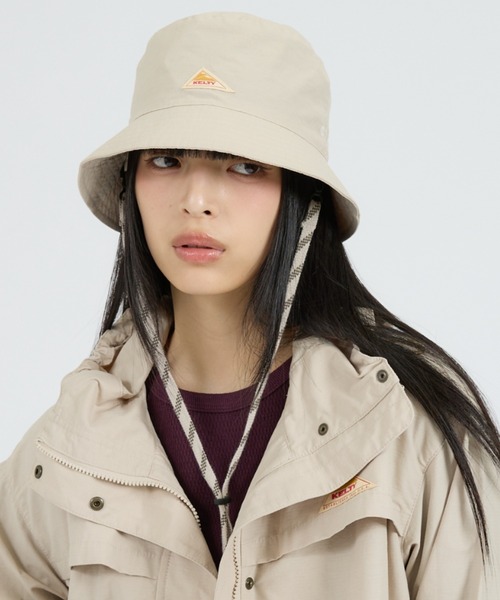 KELTY(ケルティ)の「【KELTY/ケルティー】/ワンポイント 紐付き配色 バケットハット / アドベンチャーハット(ハット・メンズ・ブラック/セージグリーン/チャコールグレー/ベージュ/カーキ/ブラウン・フリー)」の4枚目の写真