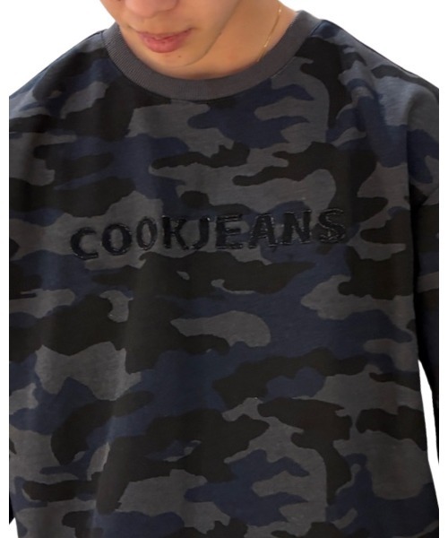 COOK JEANS(クックジーンズ)の「カットオフスウェットTシャツ(スウェット・メンズ・ウッドランド/ホワイト/ブラック・LARGE/MEDIUM)」の3枚目の写真