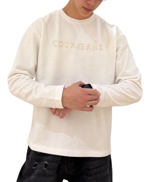 COOK JEANS(クックジーンズ)の「カットオフスウェットTシャツ(スウェット・メンズ・ウッドランド/ホワイト/ブラック・LARGE/MEDIUM)」の2枚目の写真